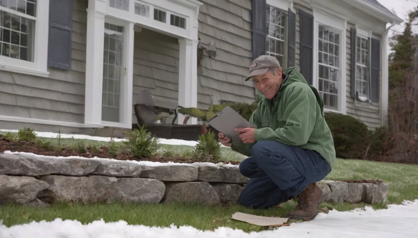Friendly pest control provider talking with a homeowner at the front door of a Cape Cod style home in Middletown